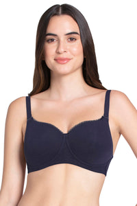 Essential Padded Wirefree Bra - Midnight Blue - color option
