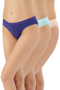 Solid Low Rise Bikini (Pack of 3) - color option