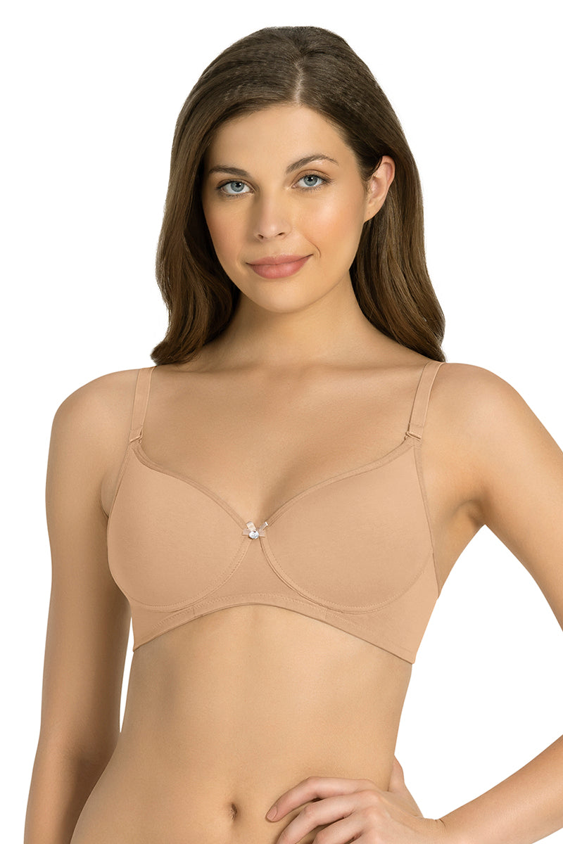 All Day Smooth Comfort Padded & Non-wired Bra - Sandalwood