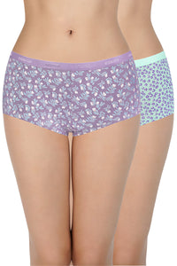 Low Rise Print Boyshort Panties (Pack of 2) - color option