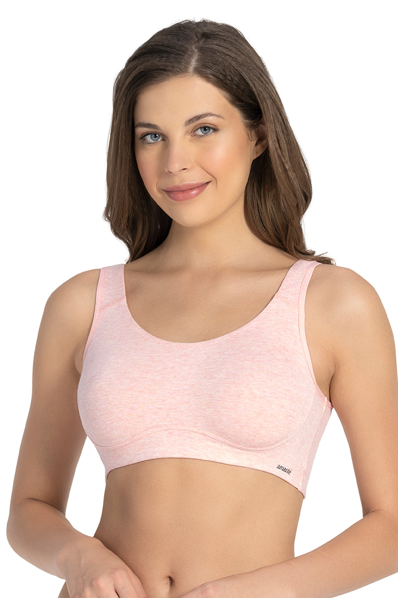 All Day Lounge Non-padded & Non-wired Bra - Pink Marl