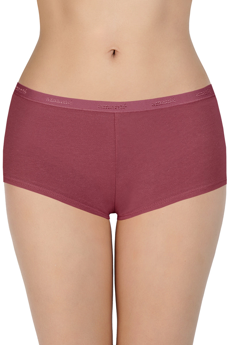 Solid Low Rise Boyshort Panties (Pack of 2)