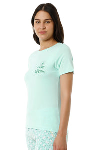 Scoop Neck Sleep Tee - Blue Light thumbnail 2