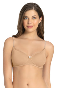 Classic Backless Padded & Non-wired Bra - Sandalwood thumbnail 2