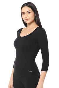 LuxeHeat Thermal Top - Black thumbnail 2