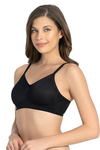 Smooth Minimizer Non-padded & Non-wired Bra - Black thumbnail 3