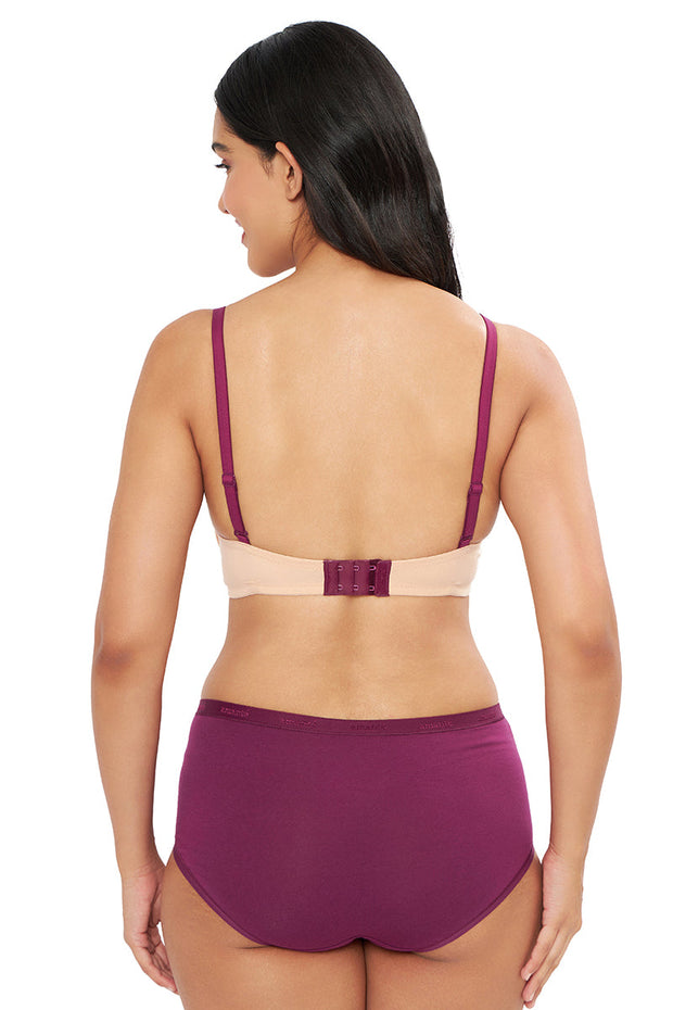 Comfort Dream Padded Non-wired T-shirt Bra - Hazelnut & Plum Caspia