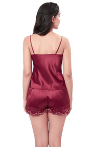 Eternal Bliss Sleeveless Sleep Cami - Red Berry thumbnail 2