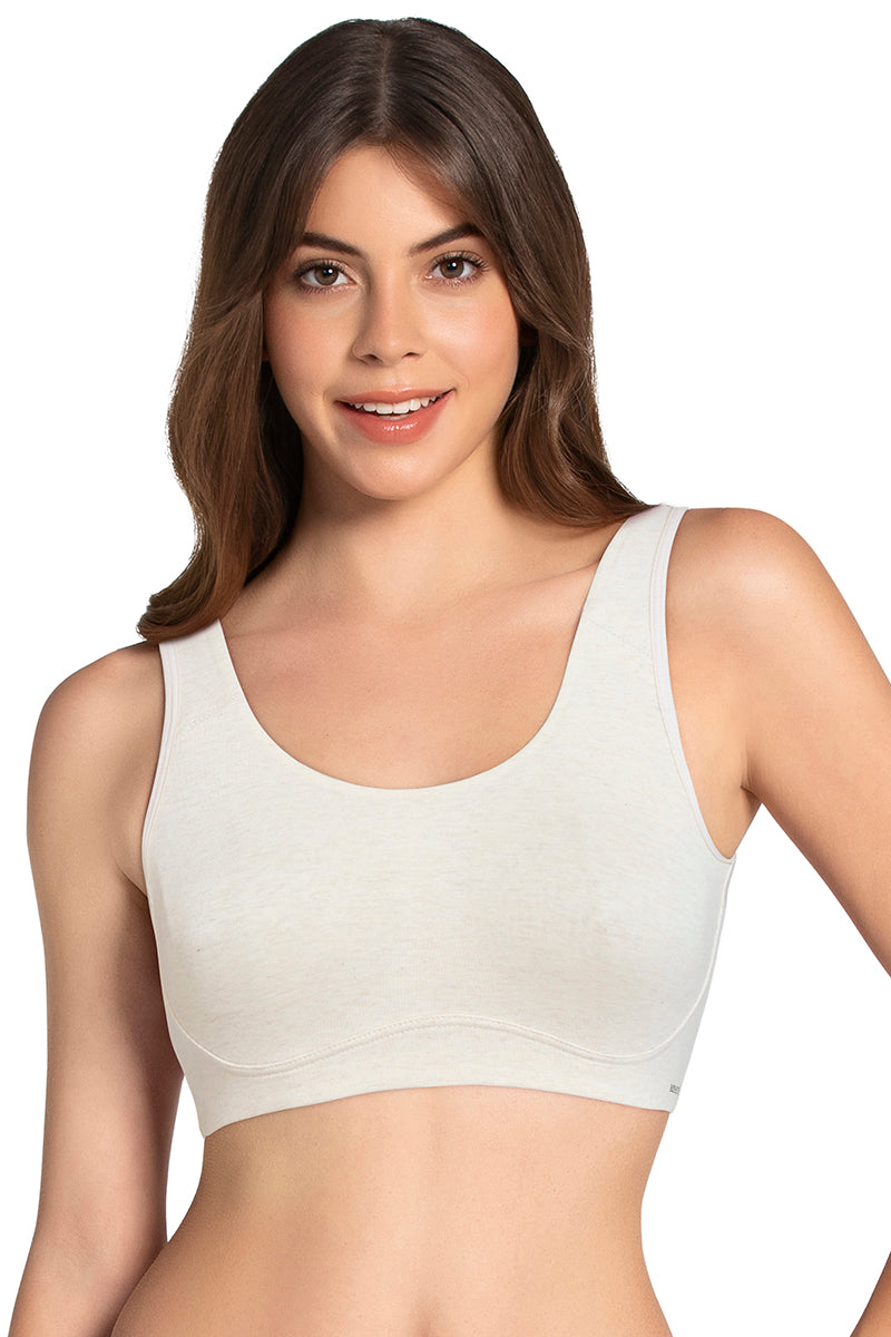 All Day Lounge Non-padded & Non-wired Bra Pack of 2 - Oatm._Blue Marl - Image 2 of 4