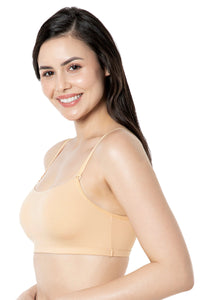 Solid Non Padded Non-Wired Cami Bra - Hazelnut thumbnail 2