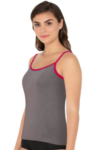 Cotton Camisole - Steel Grey-Cerise thumbnail 2