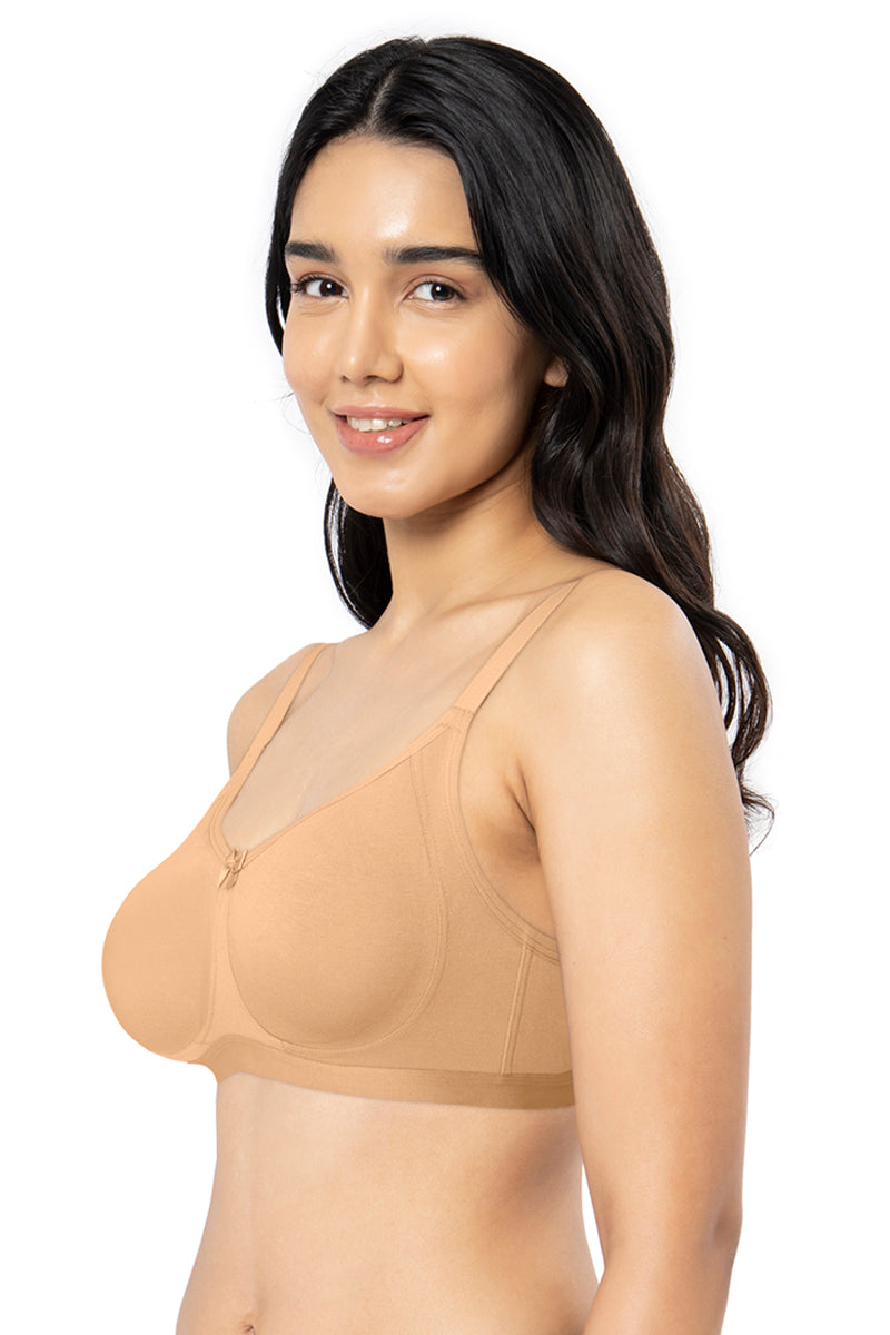 Ultimo Cotton Comfort Non Padded Non Wired Super Support Bra - Sandalwood