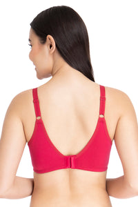 Smooth Definition Padded Wired Full Coverage T-Shirt Bra - Persian Red thumbnail 2