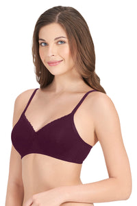 Cotton Casual Padded Non-wired T-shirt Bra - Potent Purple thumbnail 3