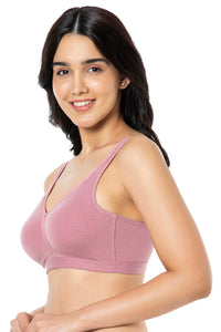 Cotton Chic Support Solid Non Padded Non-Wired Bra - Mesa Rose thumbnail 2