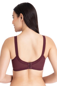 Magic Support Non Padded Non-Wired Full Coverage Bra - Crushed Violet thumbnail 2