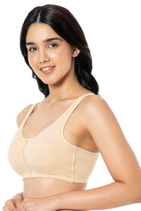 Cotton Daily Support Solid Non Padded Non-Wired Bra - Hazelnut thumbnail 2