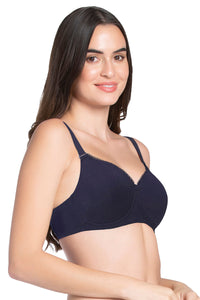 Essential Padded Wirefree Bra - Midnight Blue thumbnail 2