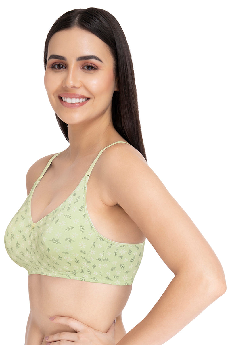 Non Padded Printed Cotton Non-Wired Bra & Panty Set at Rs 55/piece