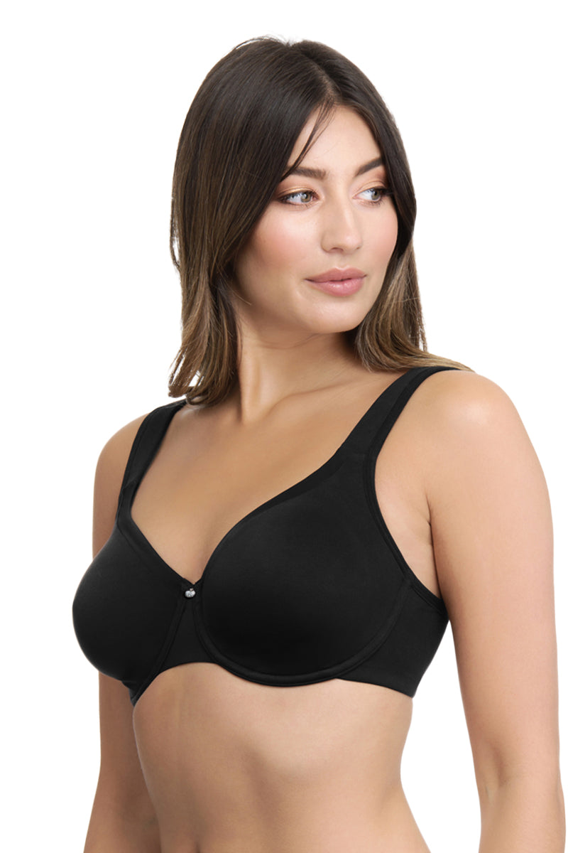 Contour Support Non-padded Wired Support Bra - Black