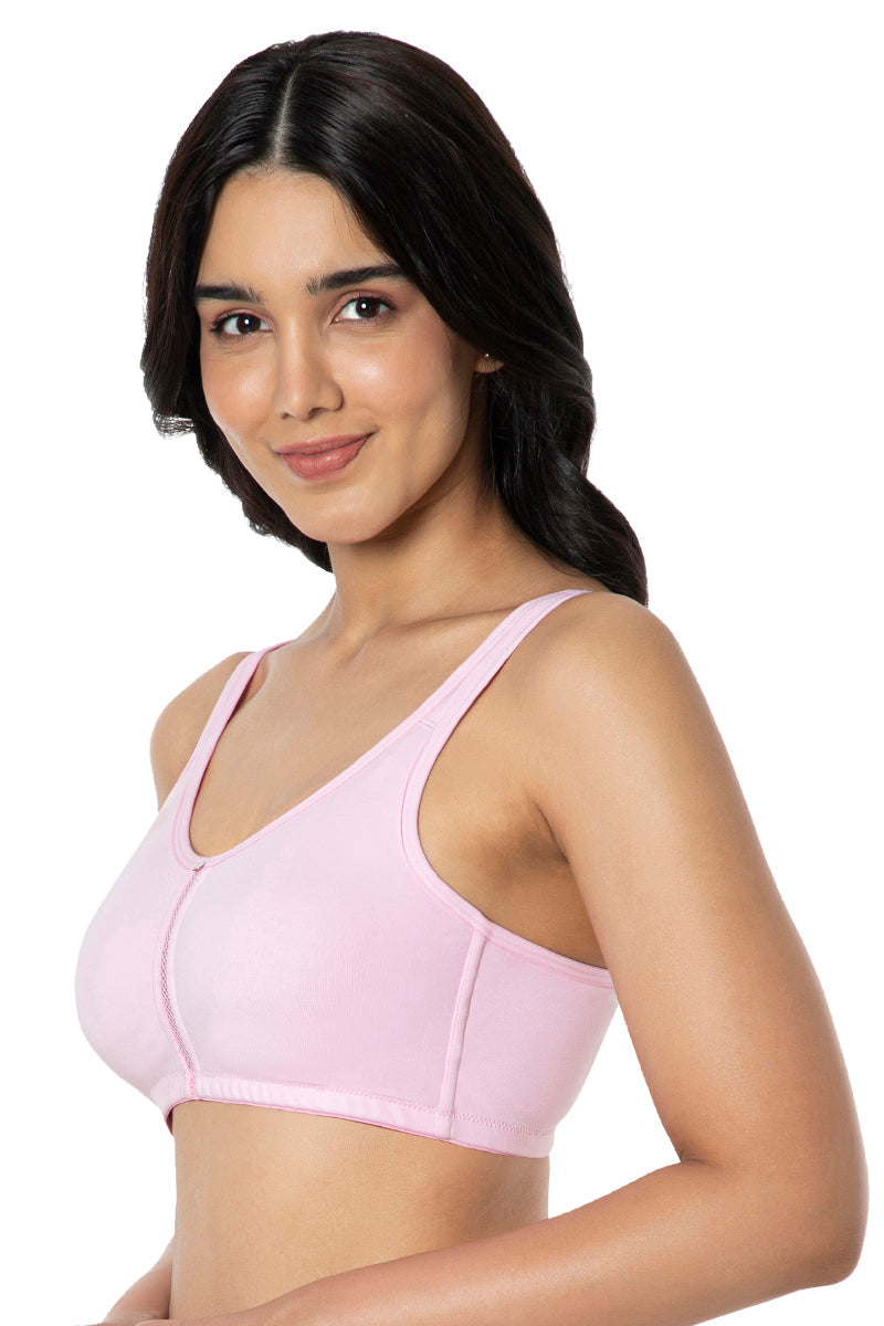 Cotton Daily Support Solid Non Padded Non-Wired Bra - Lilac Pink