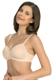 Cloudsoft Padded & Non-wired Bra - Almond