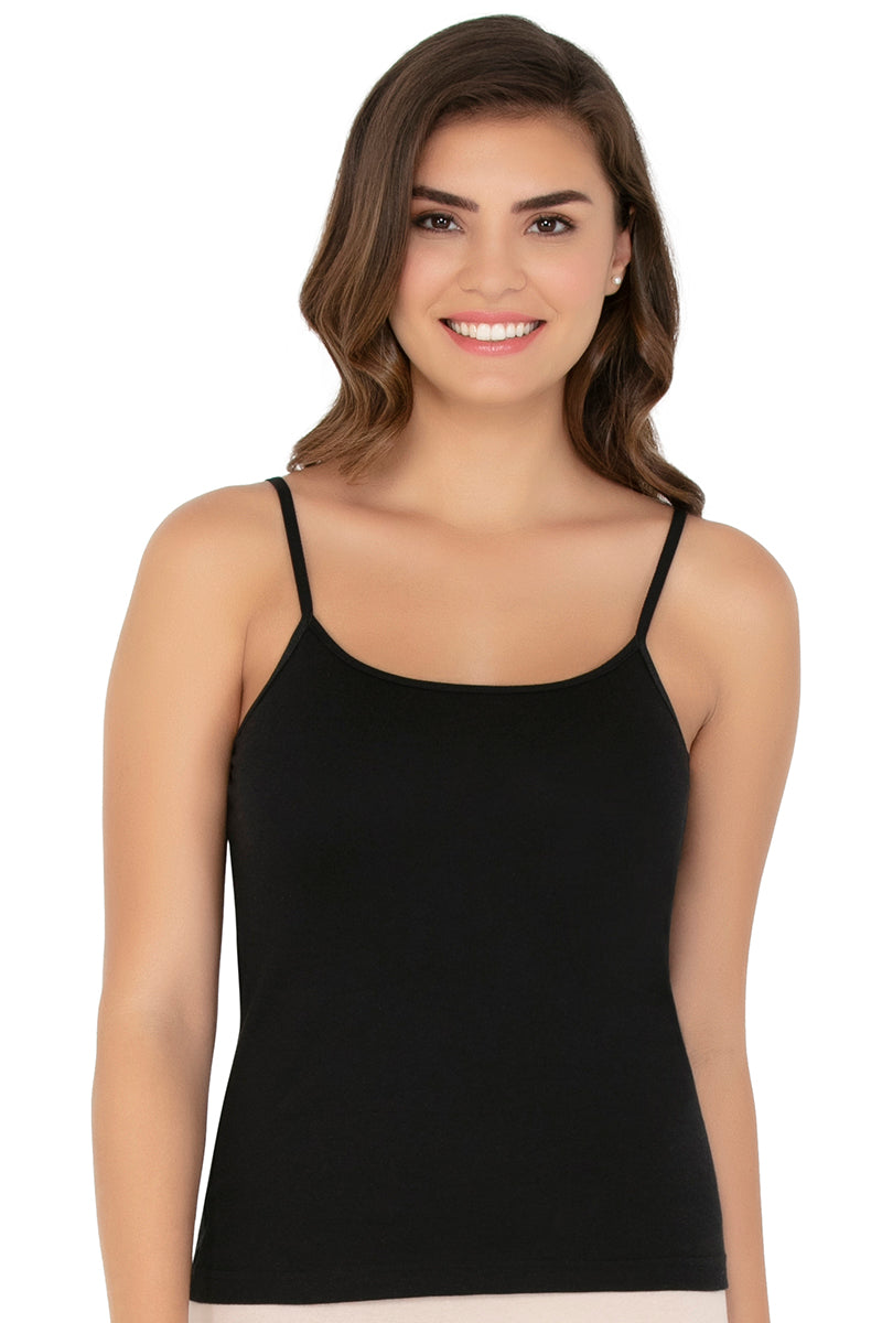 Cotton Camisole (Pack of 2) - Black- Nude