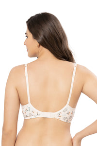 Cotton Casuals Padded Non-Wired Printed T-Shirt Bra - Cotton Bloom Print thumbnail 2