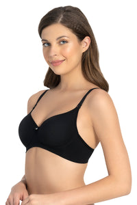 All Day Smooth Comfort Padded & Non-wired Bra - Black thumbnail 3