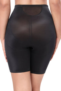 Solid Full Coverage High Rise Thigh Shaper - Black thumbnail 3