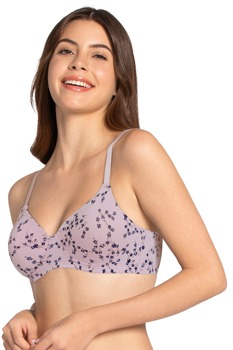Cotton Dream Padded Non Wired T-shirt Bra - Winsome Orchid Pr