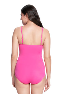Straight Neck Padded One Piece - Fandango Pink thumbnail 2