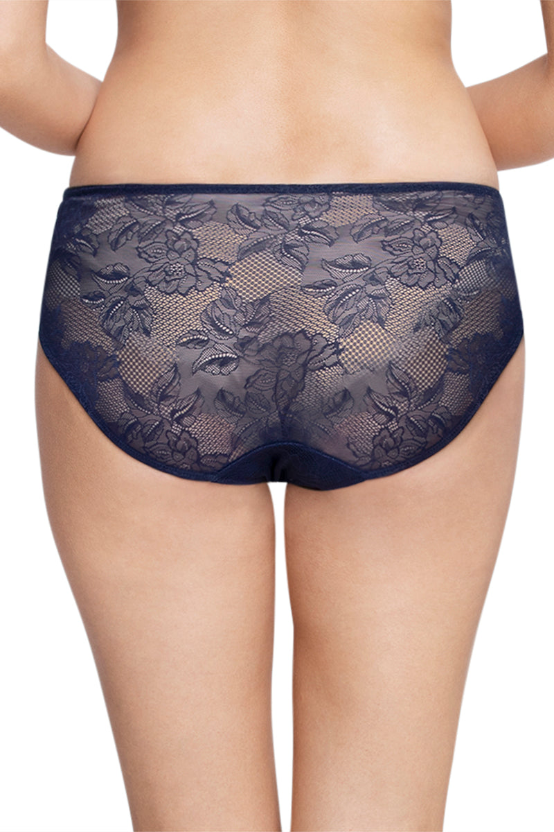 Solid Low Rise Seamed Hipster Panty - Evening Blue