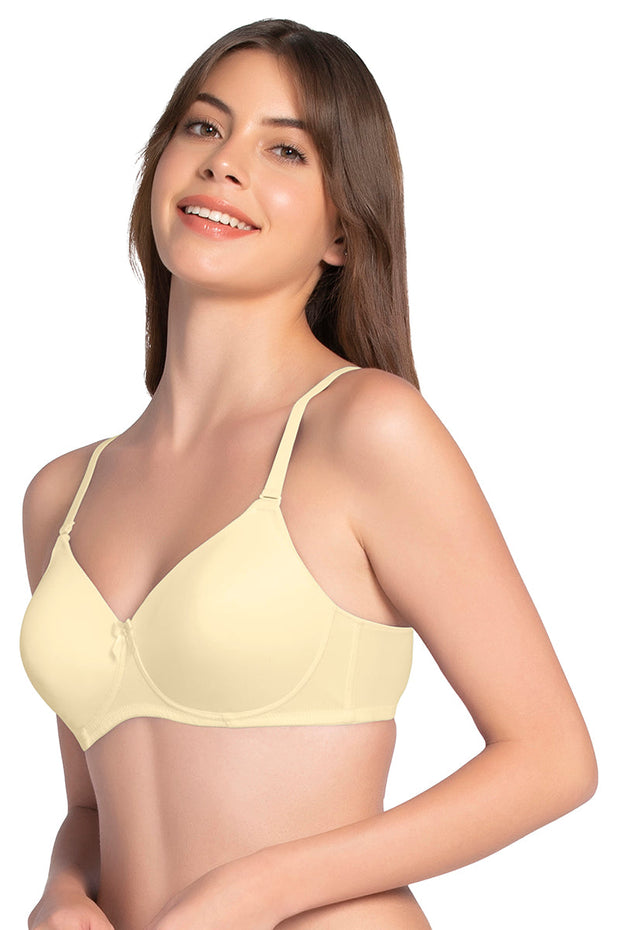 Smooth Charm Padded Non-Wired T-Shirt Bra - Transparent Yellow