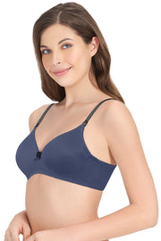 Smooth Dreams Padded Non-wired T-shirt Bra - Insignia Blue