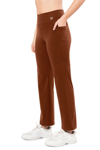 Flaunt Flared High Rise Travel Pants - Potting Soil - color option