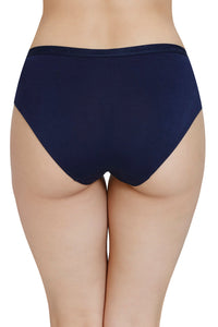 Solid Mid Rise Modal Hipster Panty - Midnight thumbnail 2