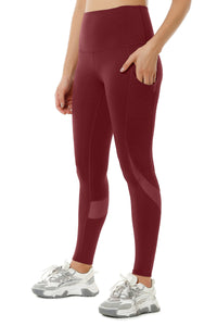 Flaunt Panelled High Rise Active Leggings - Chocolate Truffle thumbnail 2