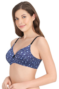 Smooth Dreams Padded Non-wired T-shirt Bra - Midnight Pr thumbnail 2