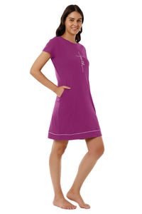 Sleep Dress - Magenta Purple thumbnail 2