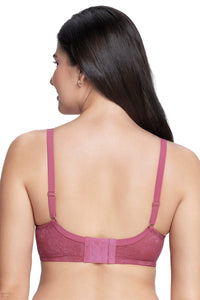 Satin Touch Padded Non-Wired Lace Bra - Malaga thumbnail 2