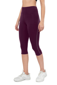 Energize High Rise Active Capri - Blackberry Wine thumbnail 2