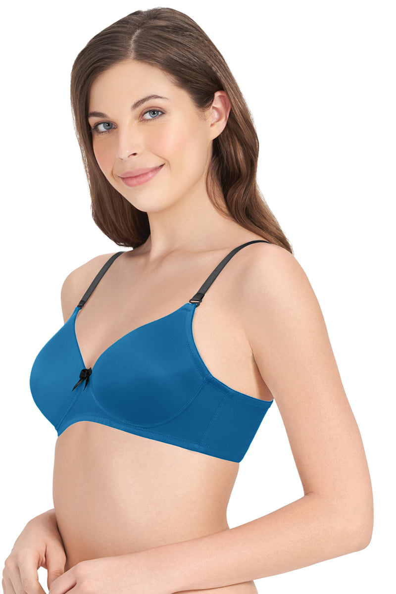 Smooth Dreams Padded Non-wired T-shirt Bra - Mykonos Blue