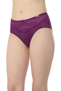 Elegant Lace Hipster Panty - Pickled Beet & Stucco thumbnail 2