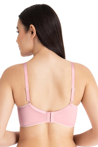 Casual Chic Solid Padded Non-Wired T-Shirt Bra - Bridal Rose-Angel Wing thumbnail 2