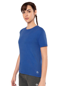 Essential Basic Short Sleeve Round Neck T-Shirt - Lazuli Blue thumbnail 2