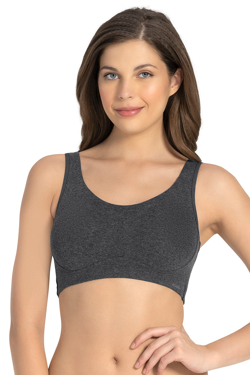 All Day Lounge Non-padded & Non-wired Bra Pack of 2 - Dark Grey Marl-Pnk Marl