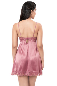 Eternal Bliss Satin Lace Babydoll - Messa Rose thumbnail 2