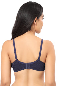 Floral Romance Non Wired Lightly Padded Non-Wired Full Coverage Bra - Midnight thumbnail 2