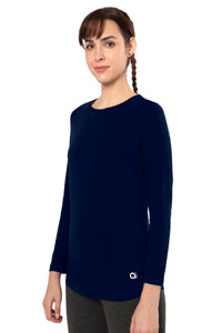 Essential Long Sleeve Round Neck T-Shirt - Midnight thumbnail 2